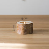 Original Wooden Birch Candle Holder Candlestick Home Props Decoration Ornaments