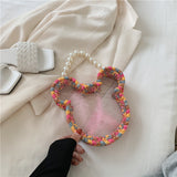 Woven acrylic transparent bag handmade DIY bag